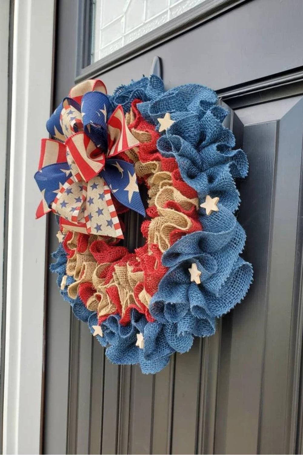 Independence Day Knit Wall Wreath BLUE ZONE PLANET