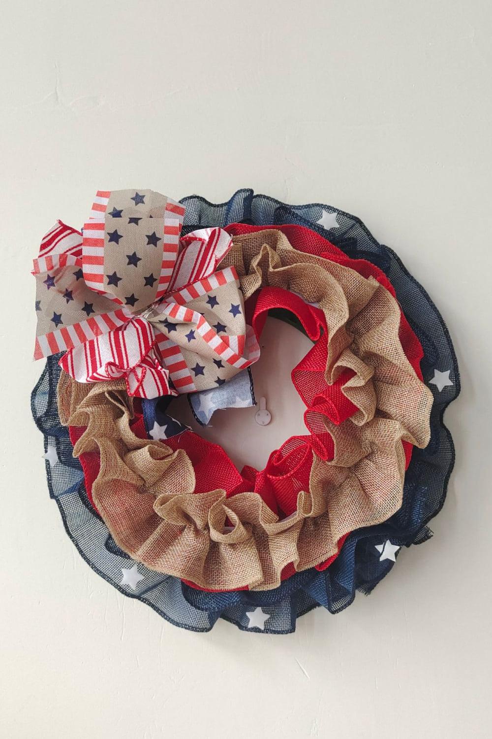 Independence Day Knit Wall Wreath BLUE ZONE PLANET