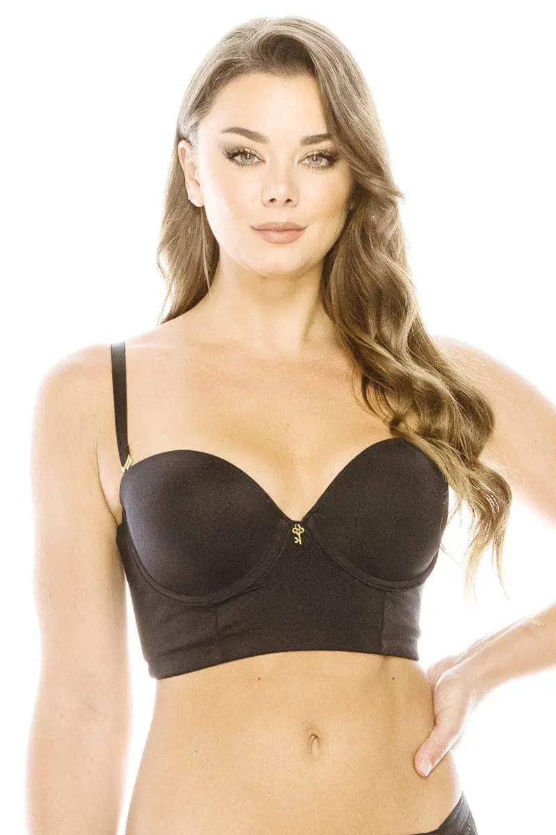 Infinite Push Up Bra in Black Blue Zone Planet