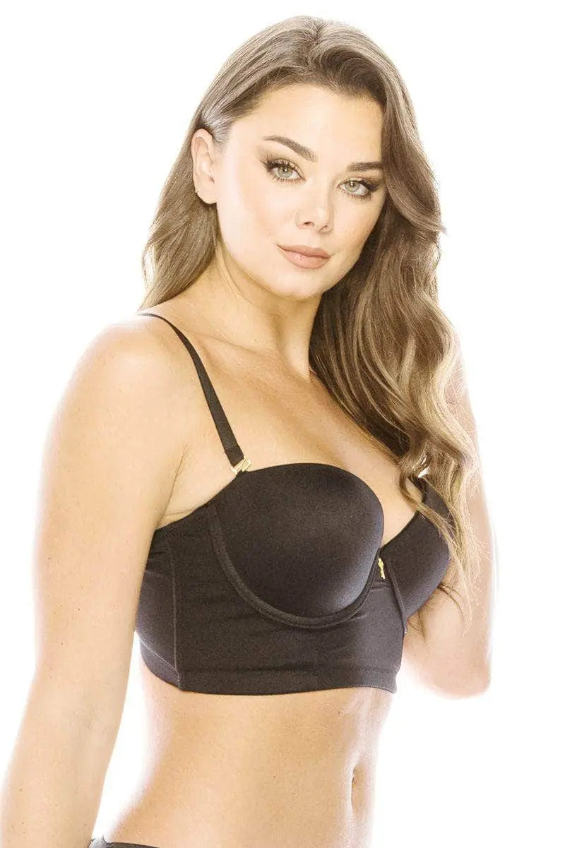 Infinite Push Up Bra in Black Blue Zone Planet