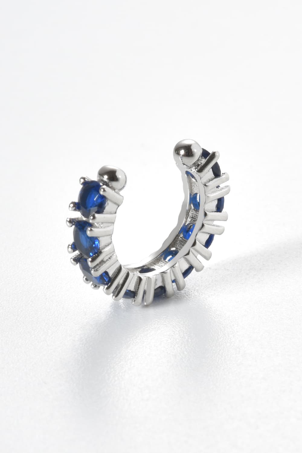 Inlaid Zircon Single Cuff Earring BLUE ZONE PLANET