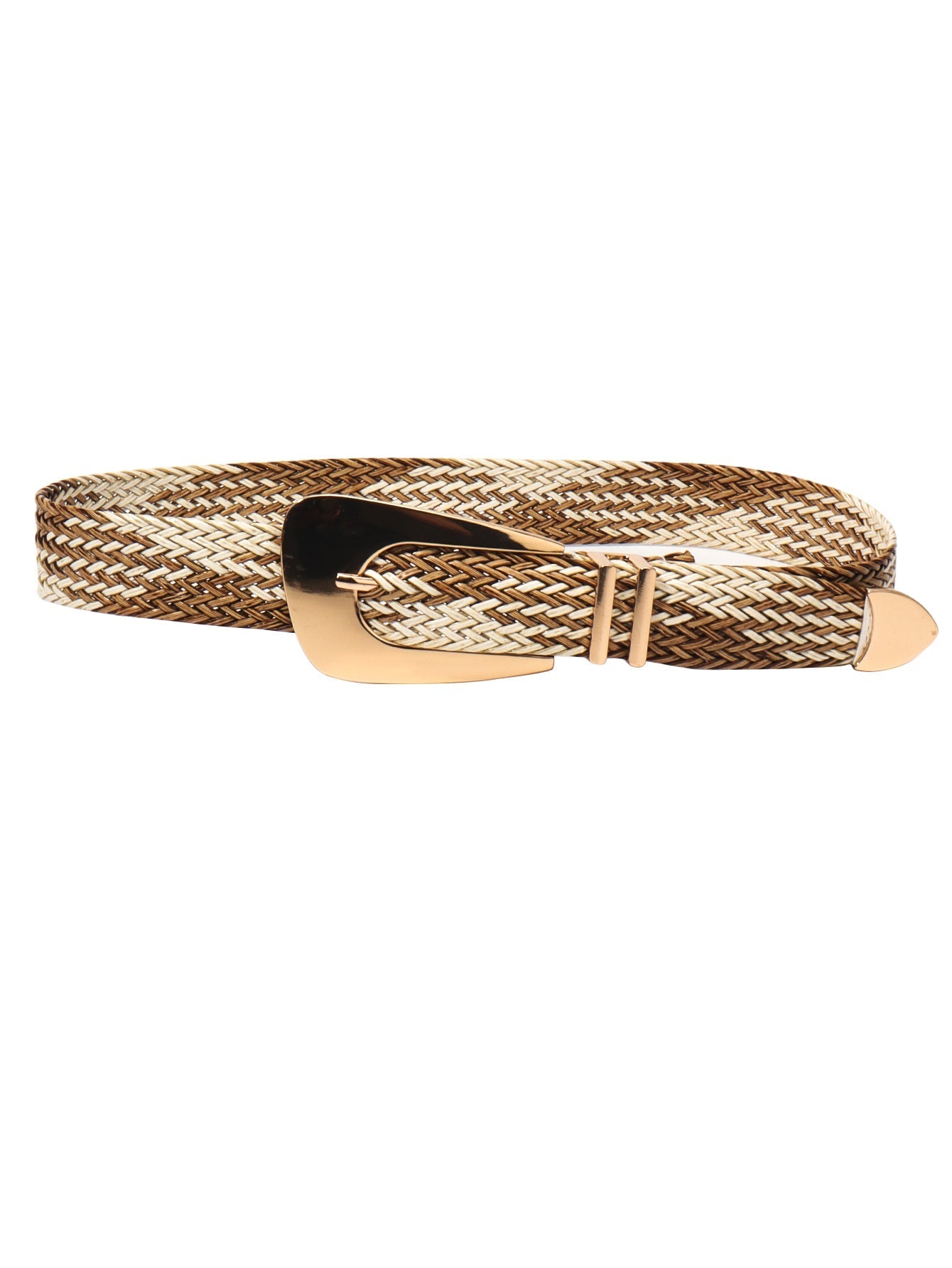 Irregular Buckle Braid Belt BLUE ZONE PLANET