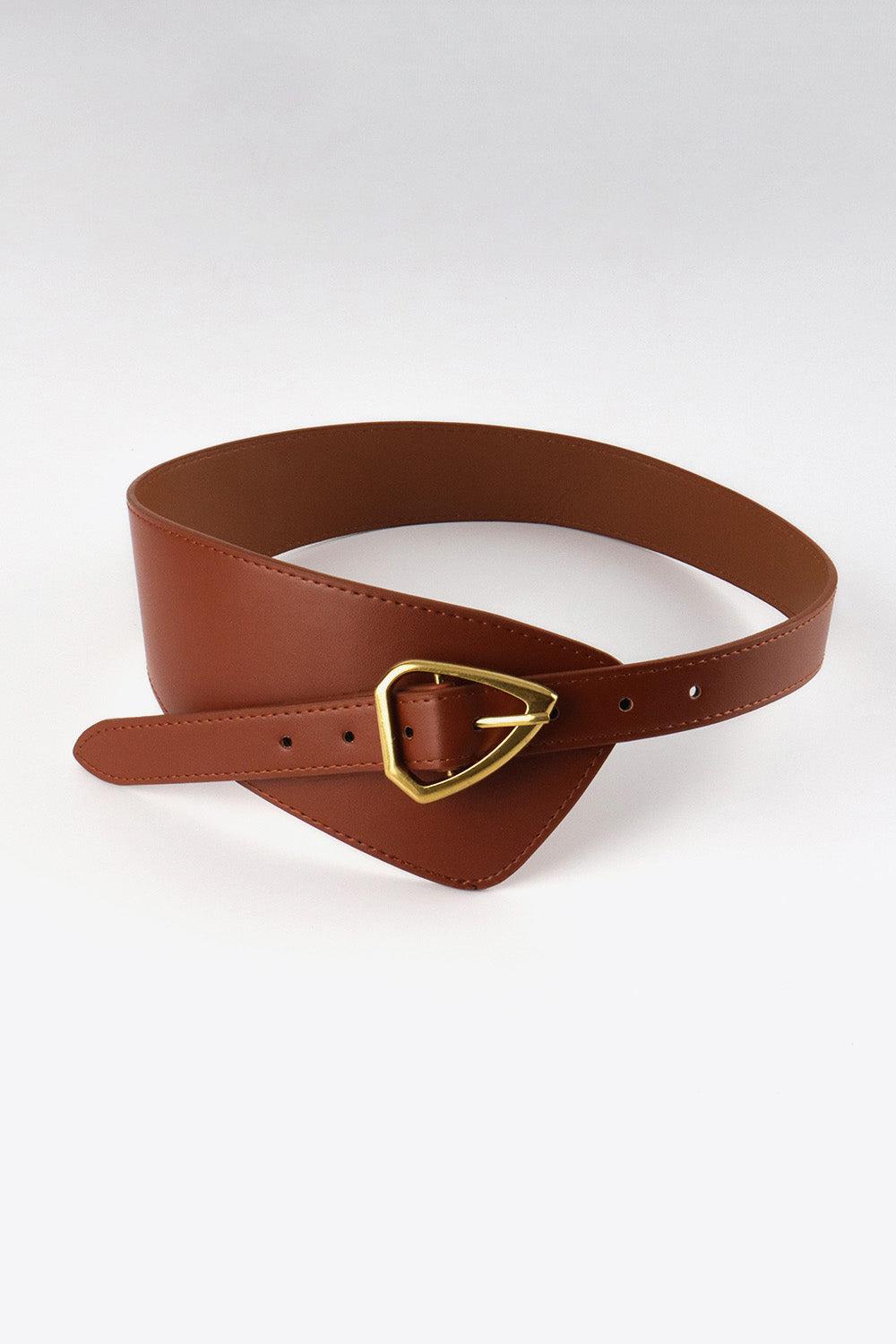 Irregular PU Leather Belt BLUE ZONE PLANET