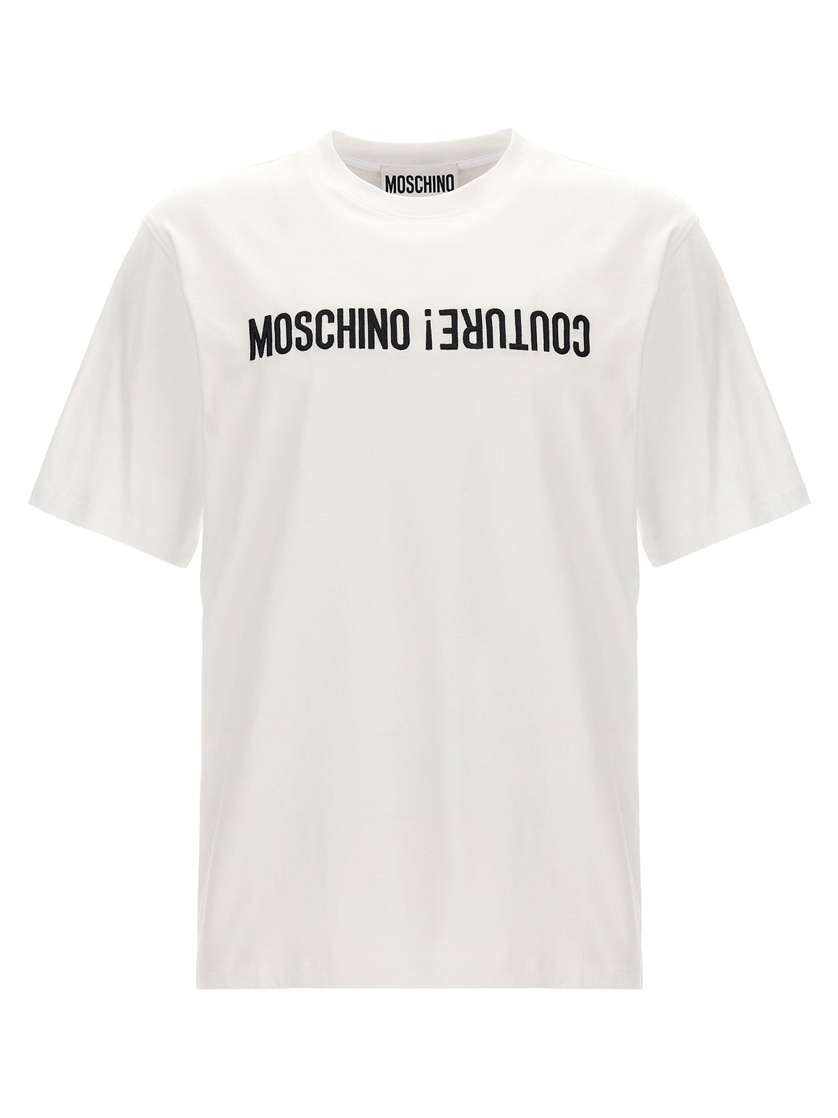 Moschino Logo Embroidery T-shirt-Topwear-[Adult]-[Female]-2022 Online Blue Zone Planet