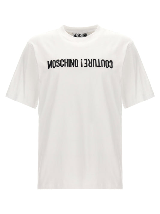 Moschino Logo Embroidery T-shirt-Topwear-[Adult]-[Female]-2022 Online Blue Zone Planet