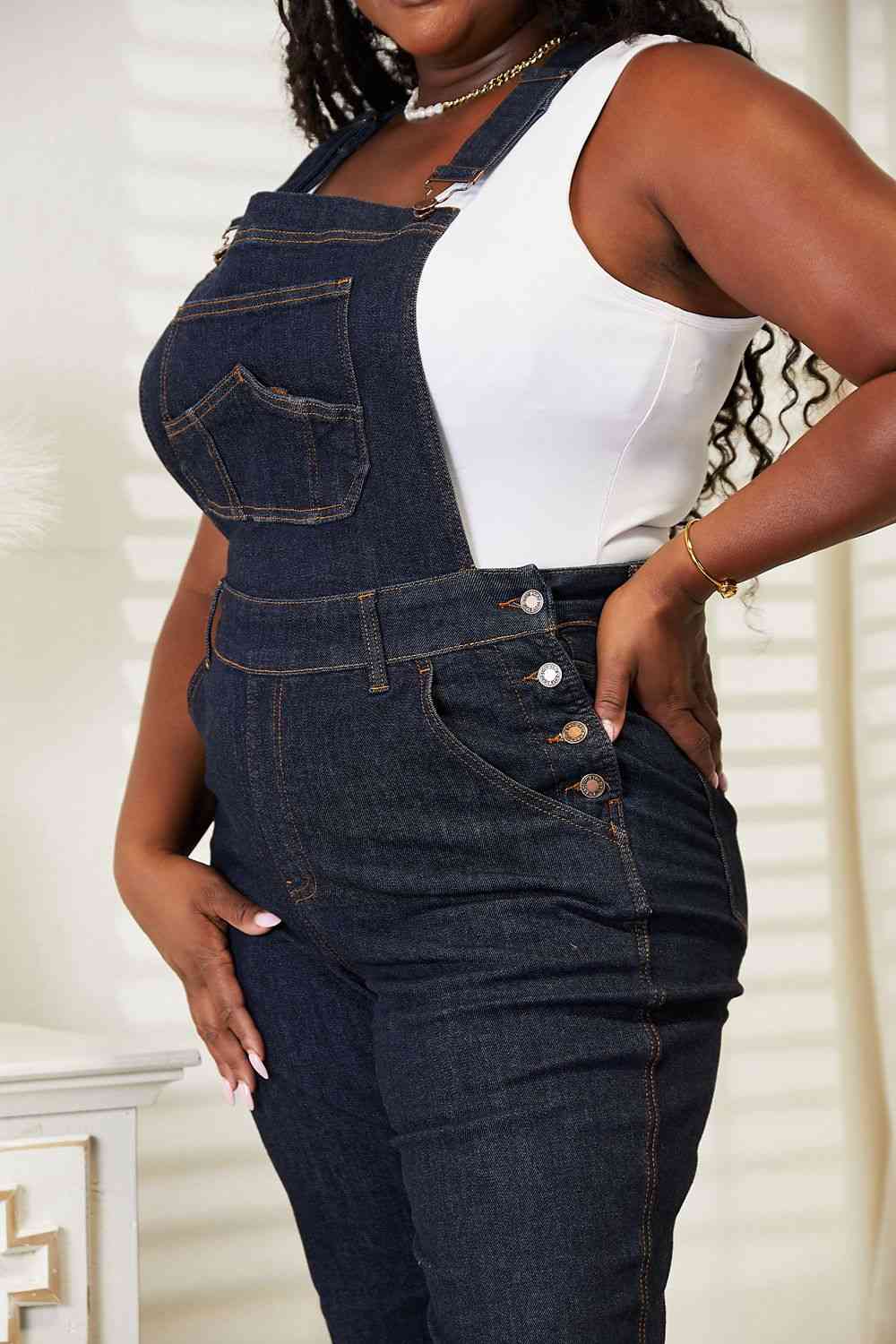 Judy Blue Full Size High Waist Classic Denim Overalls BLUE ZONE PLANET