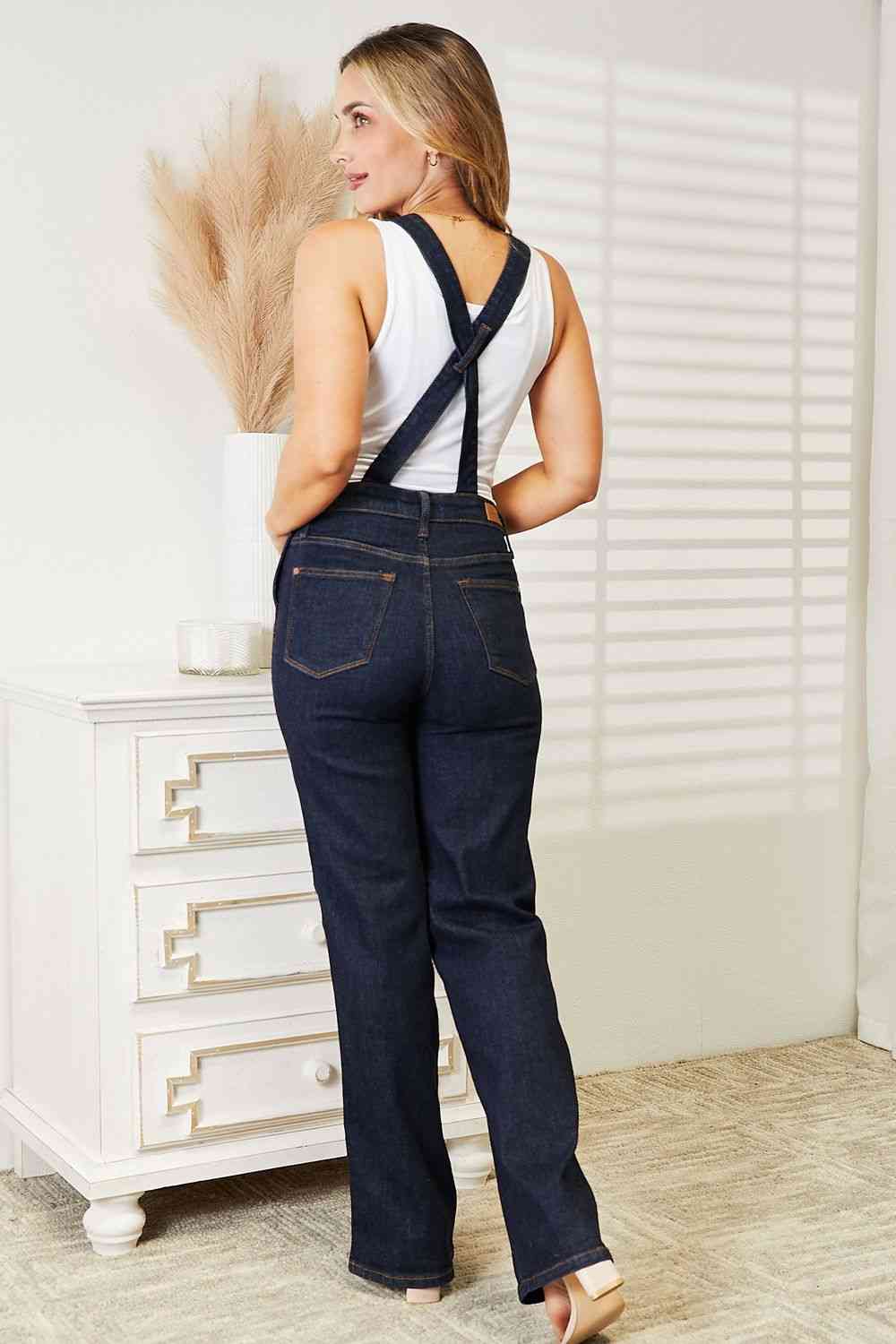 Judy Blue Full Size High Waist Classic Denim Overalls BLUE ZONE PLANET