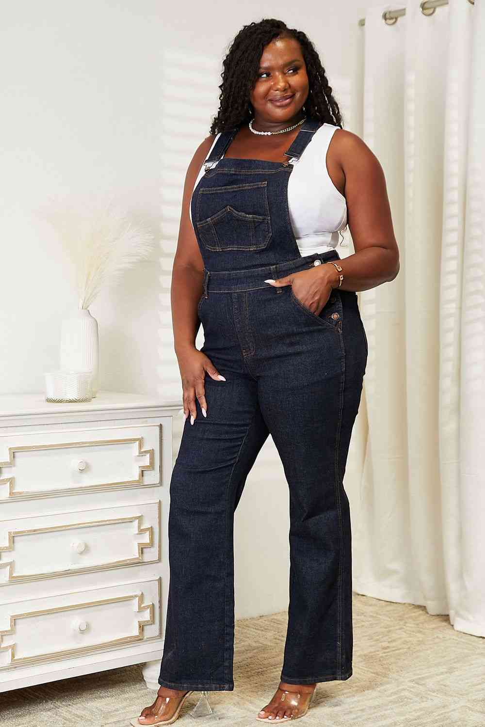 Judy Blue Full Size High Waist Classic Denim Overalls BLUE ZONE PLANET