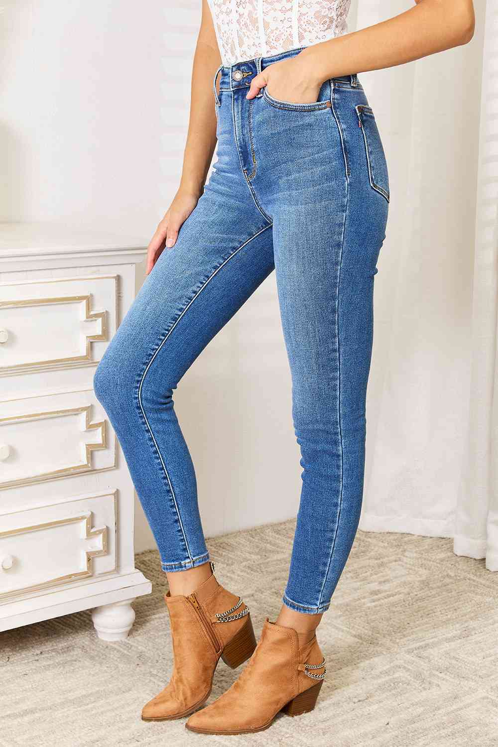 Judy Blue Full Size High Waist Skinny Jeans BLUE ZONE PLANET