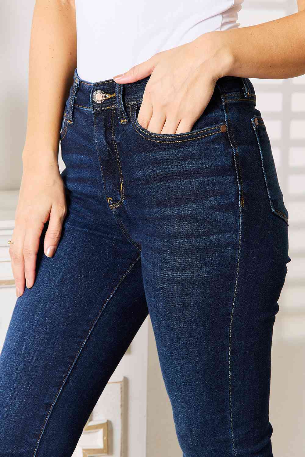 Judy Blue Full Size Skinny Jeans with Pockets BLUE ZONE PLANET