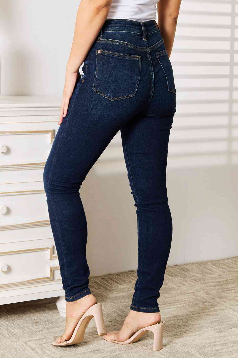 Judy Blue Full Size Skinny Jeans with Pockets BLUE ZONE PLANET
