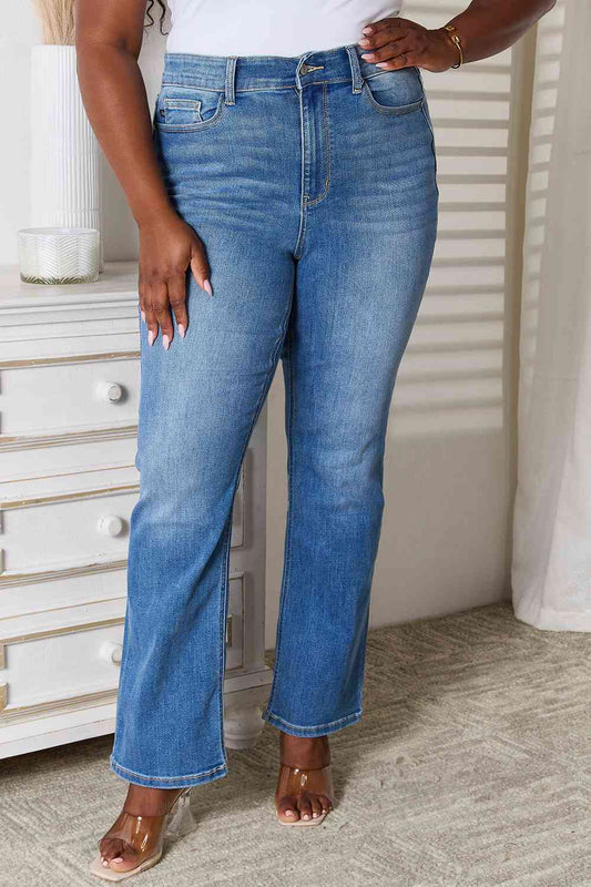 Blue Zone Planet |  Judy Blue Full Size Straight Leg Jeans with Pockets BLUE ZONE PLANET