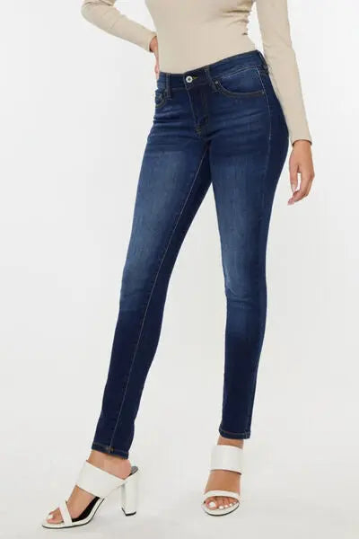 Kancan Mid Rise Gradient Skinny Jeans BLUE ZONE PLANET