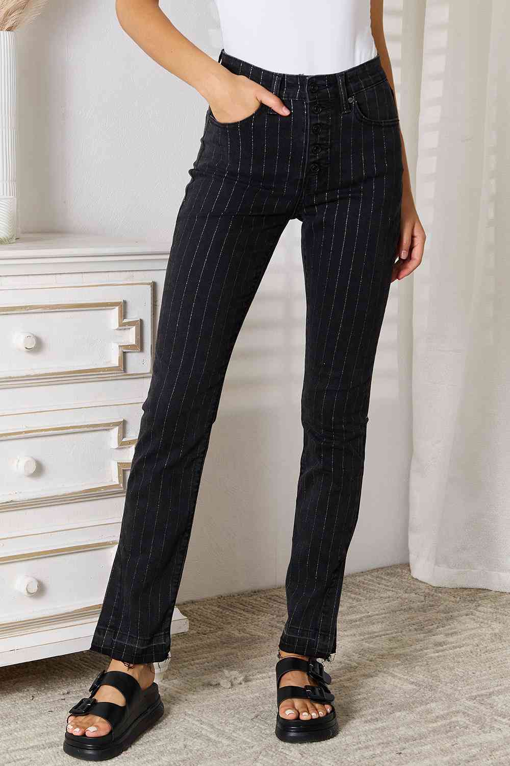 Kancan Striped Pants with Pockets BLUE ZONE PLANET