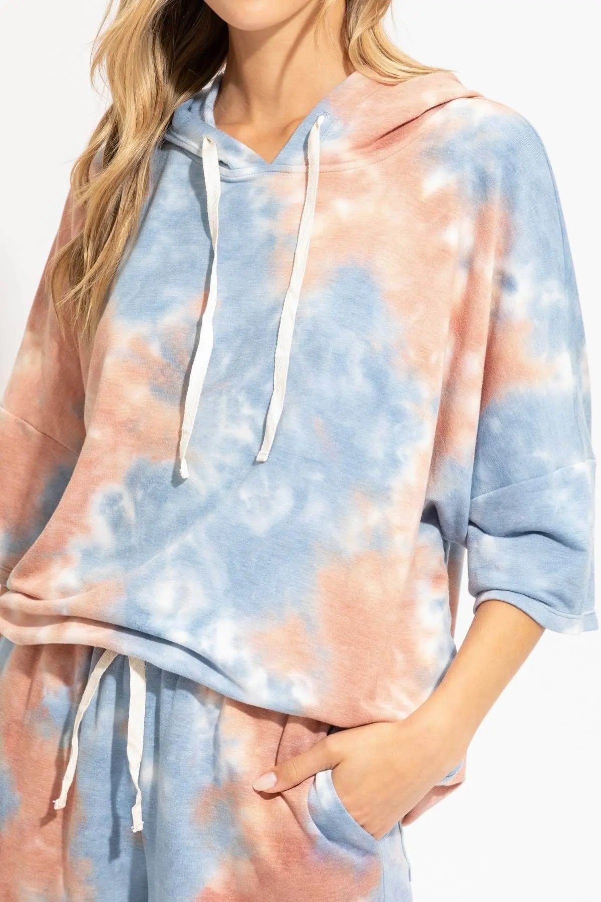 Knit Tie Dye Hoodie Blue Zone Planet