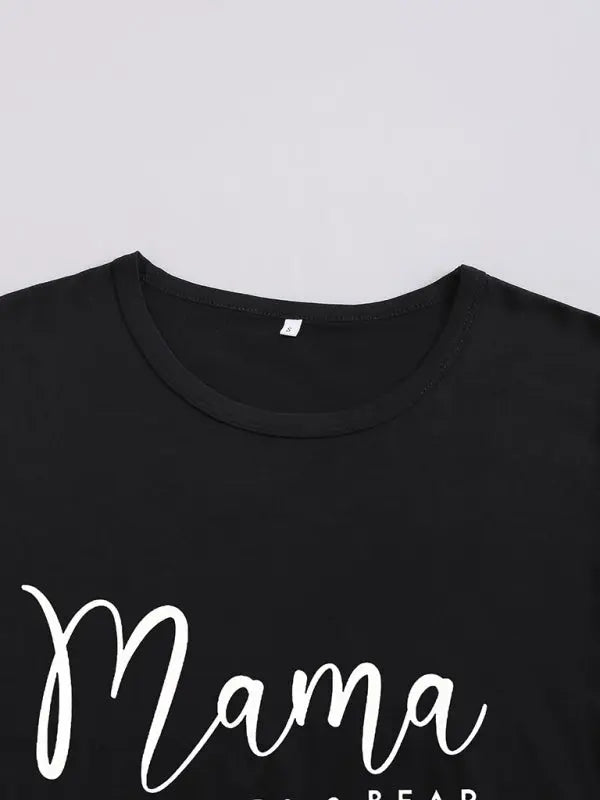 Knitted Round Neck Mother's Day Print Short Sleeve T-Shirt kakaclo