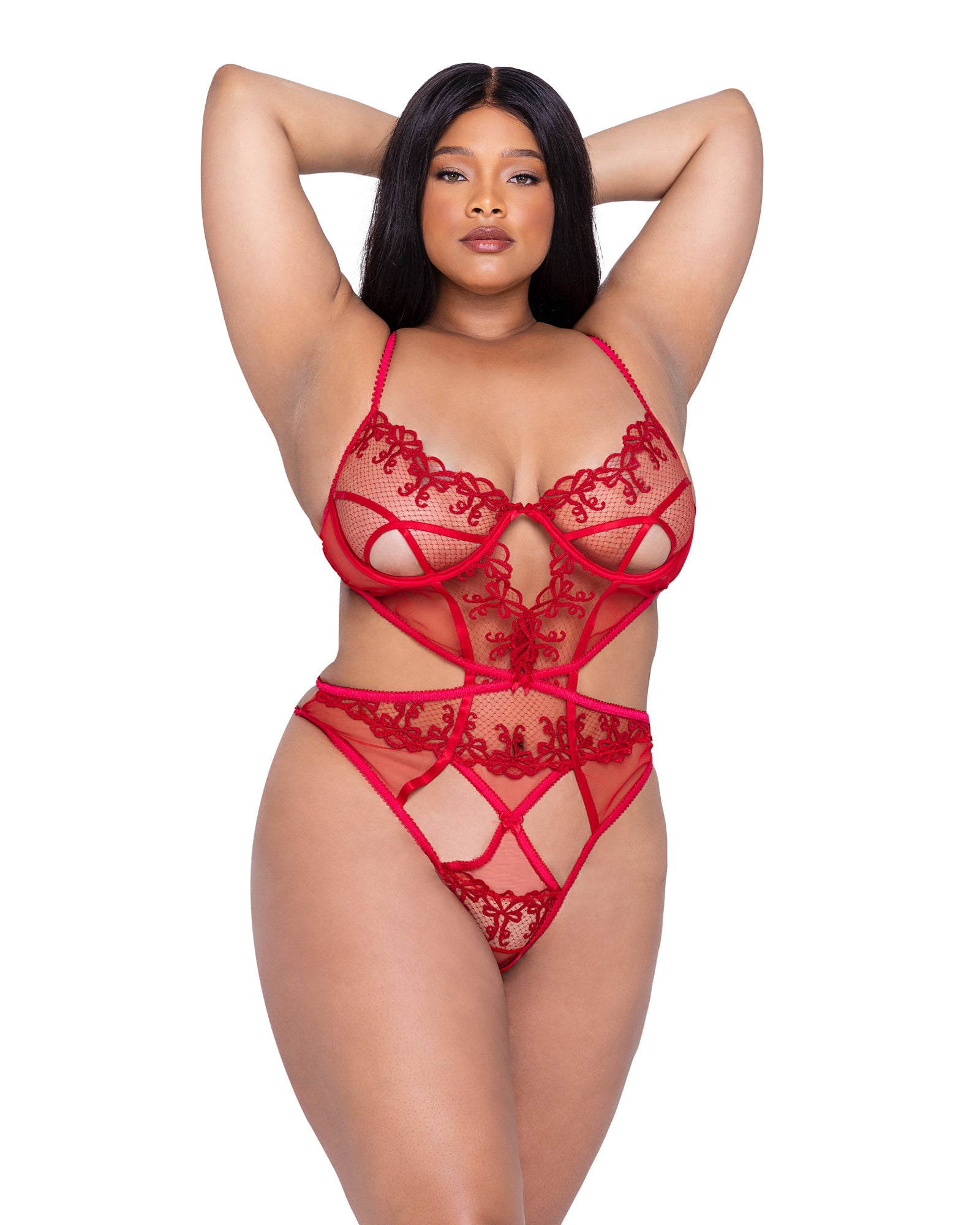 Rouge-Bow-Teddy-LINGERIE-[Adult]-[Female]-1X-Red-2022 Online Blue Zone Planet