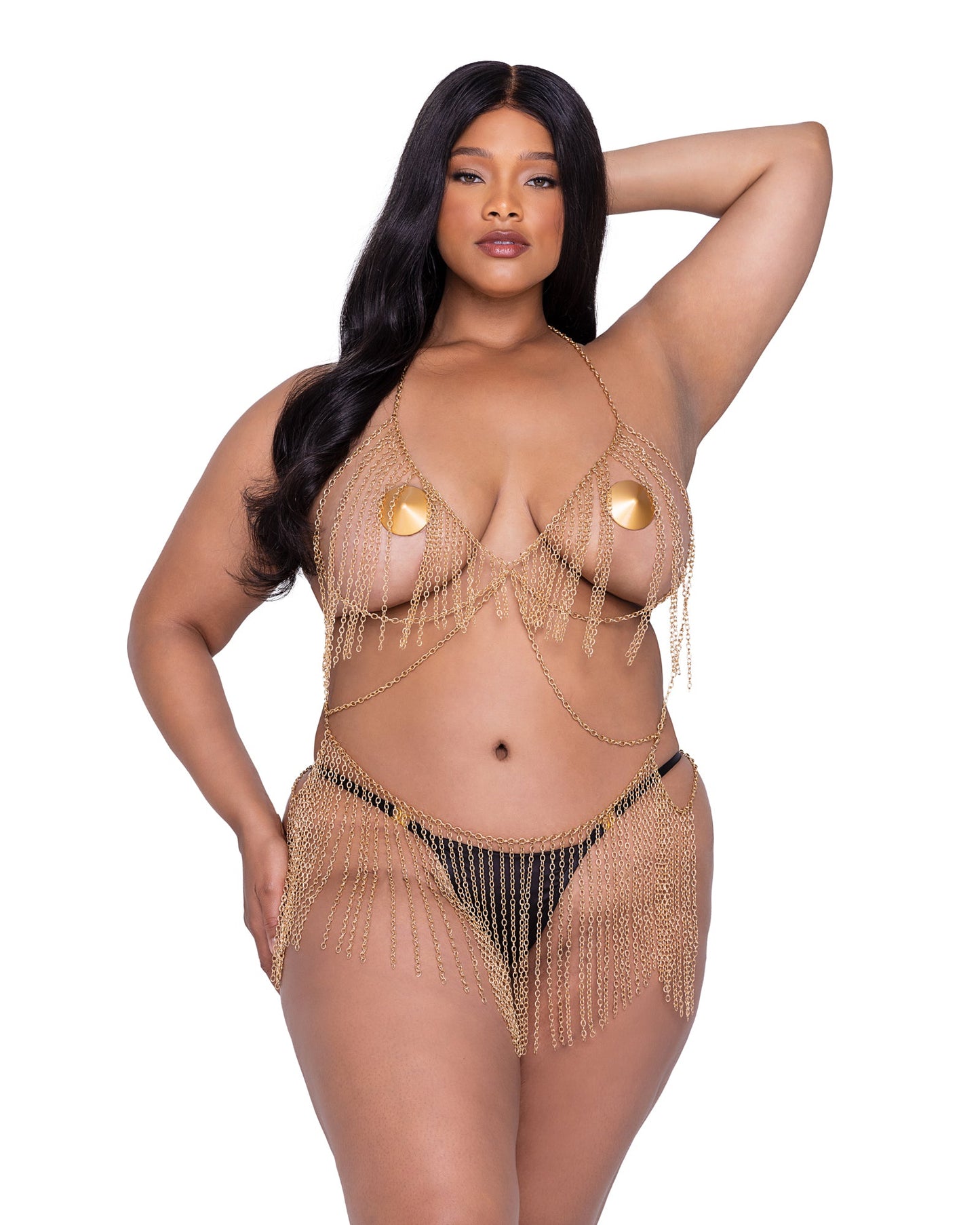 Fringe-Fetish-Body-Chain-LINGERIE-[Adult]-[Female]-1X/2X-Gold-2022 Online Blue Zone Planet