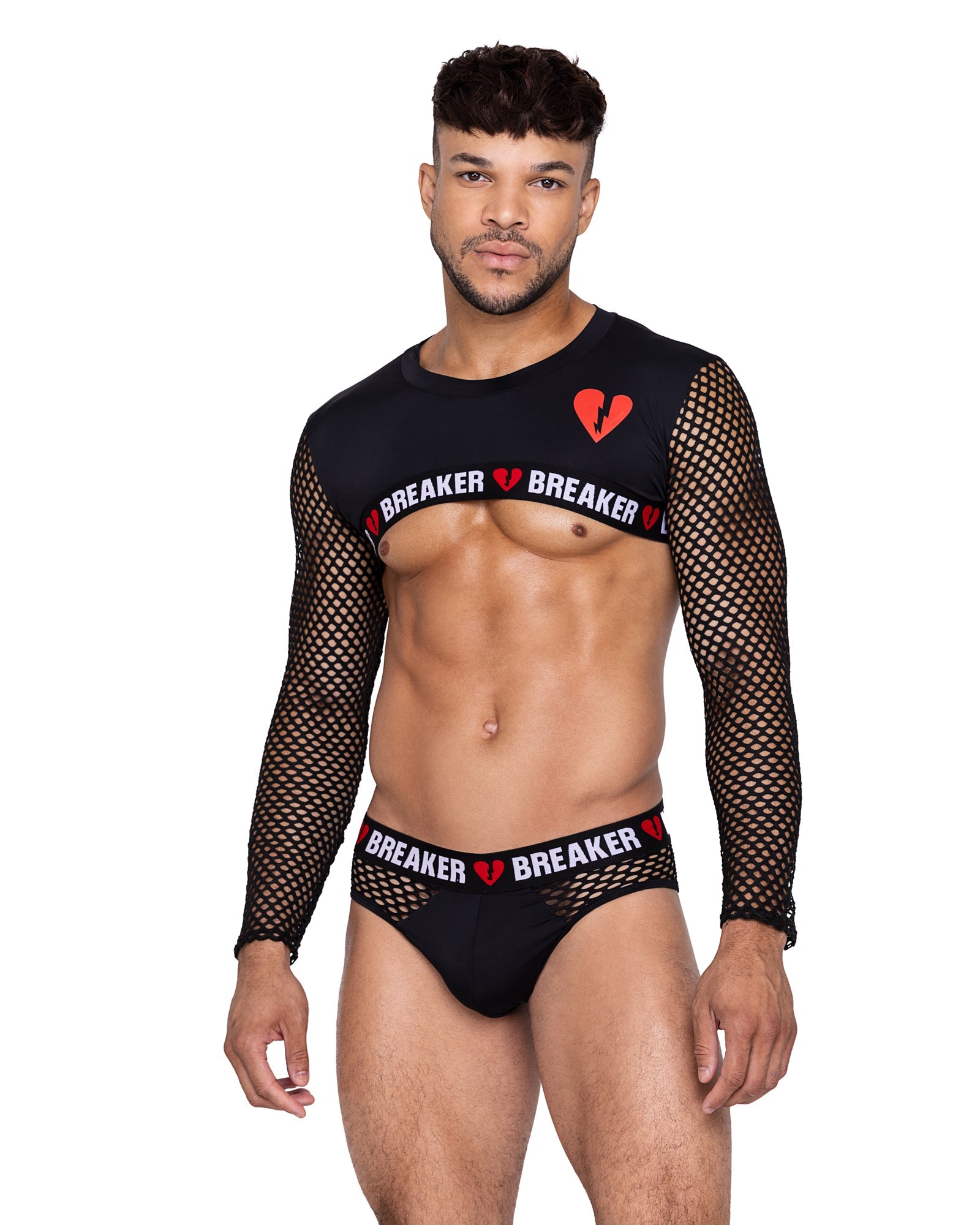 Heartbreaker-Crop-Top-SOCKS-[Adult]-[Female]-Small-Black/Red-2022 Online Blue Zone Planet