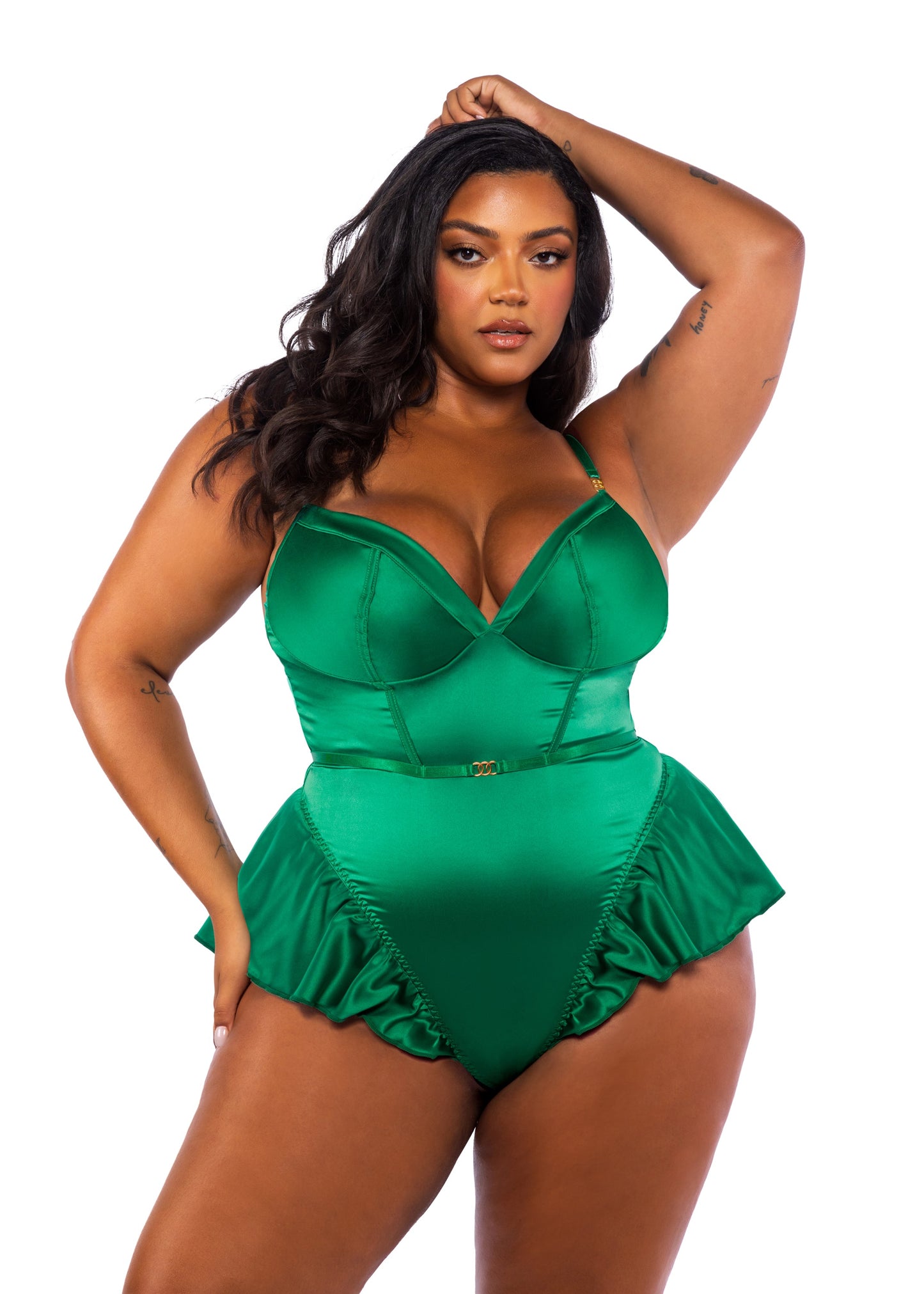 Cleopatra Romper Lingerie-[Adult]-[Female]-Green-1-x-2022 Online Blue Zone Planet