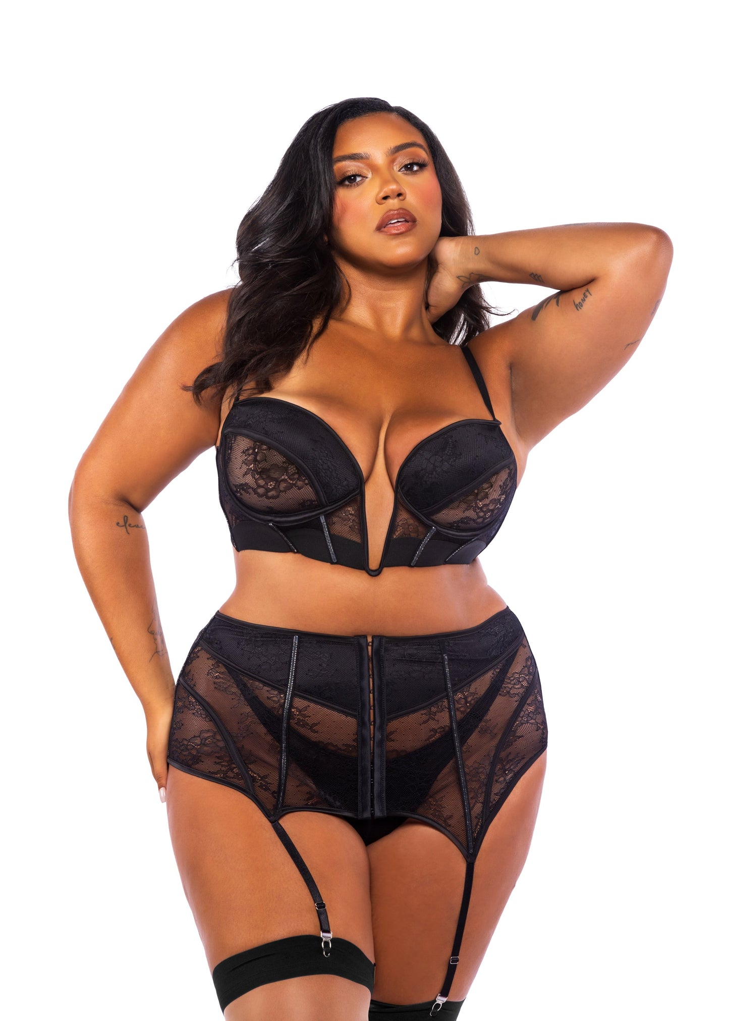 Belle Noir Babydoll 2-Piece Set Lingerie-[Adult]-[Female]-Black-1-x-2022 Online Blue Zone Planet