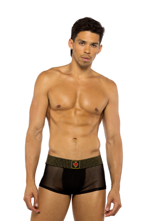 Sacred Heart Trunks With Studded Elastic Lingerie-[Adult]-[Female]-Black-S-2022 Online Blue Zone Planet