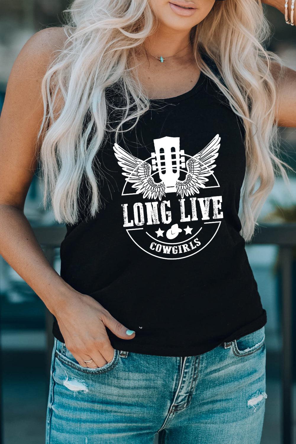 LONG LIVE COWGIRLS Graphic Tank BLUE ZONE PLANET