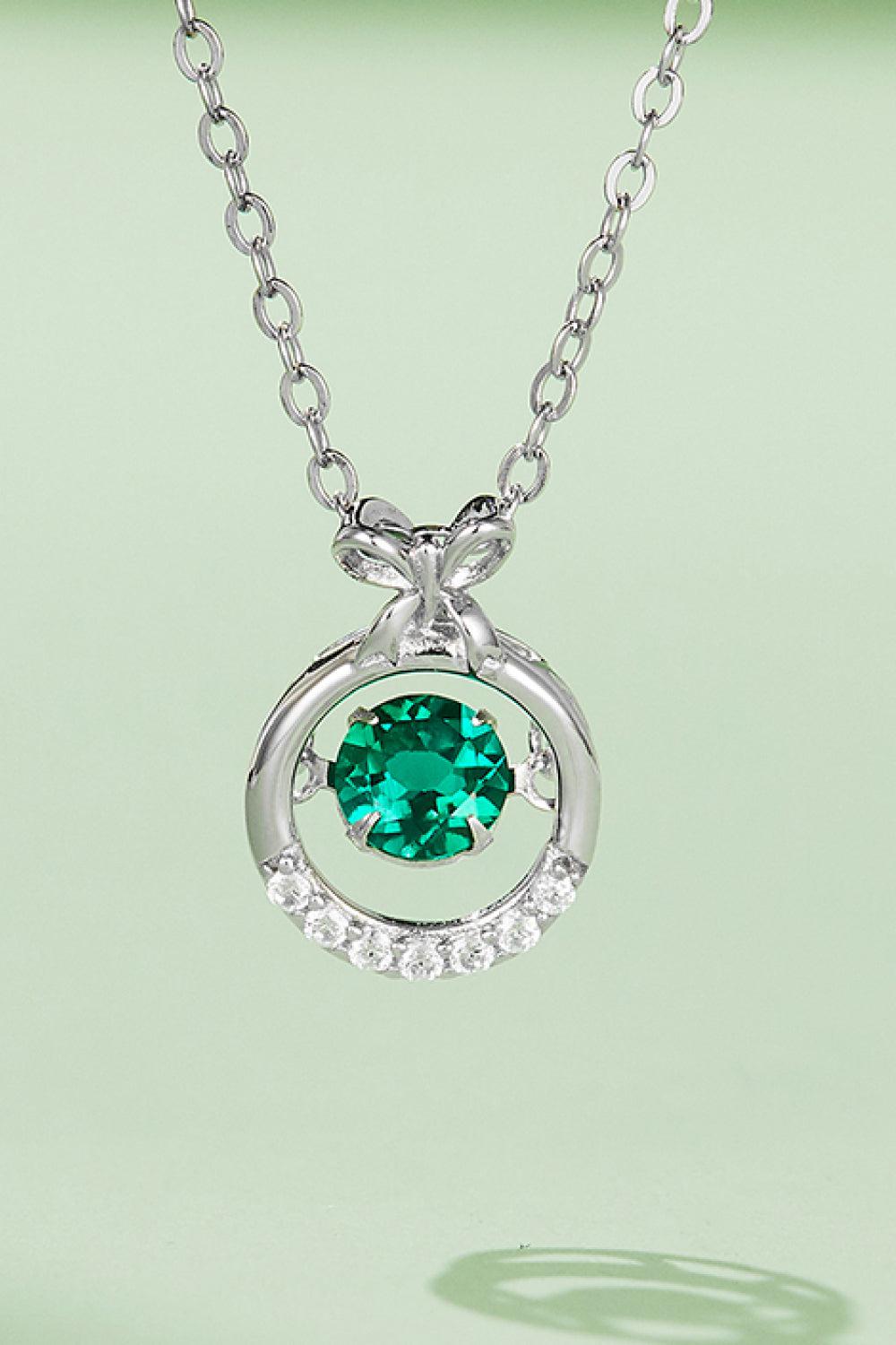 Lab-Grown Emerald Pendant Necklace BLUE ZONE PLANET