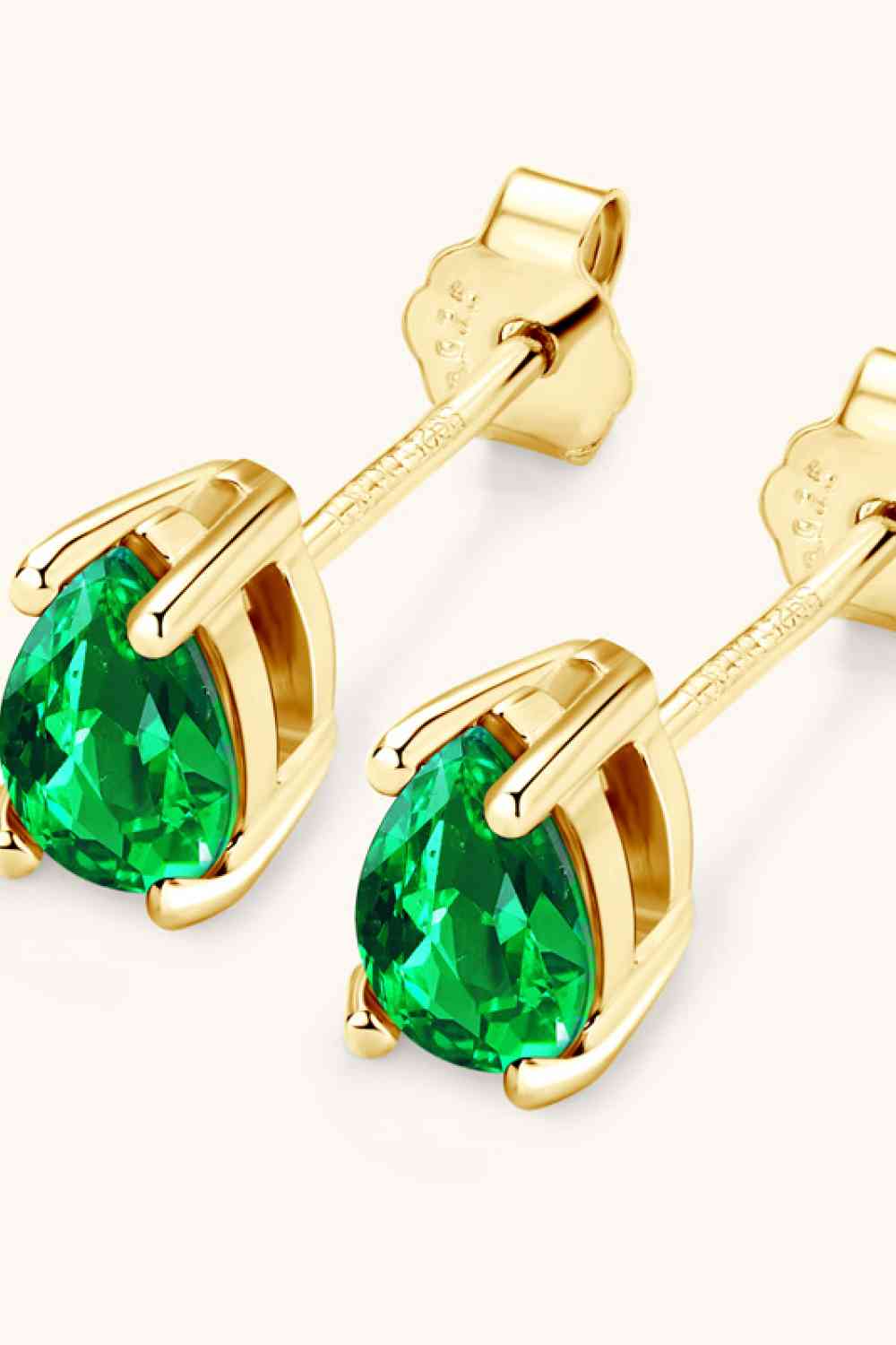 Lab-Grown Emerald Stud Earrings BLUE ZONE PLANET