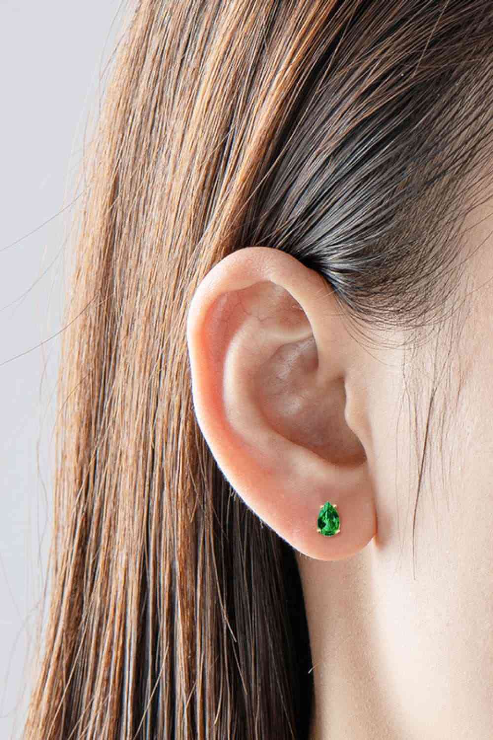 Lab-Grown Emerald Stud Earrings BLUE ZONE PLANET
