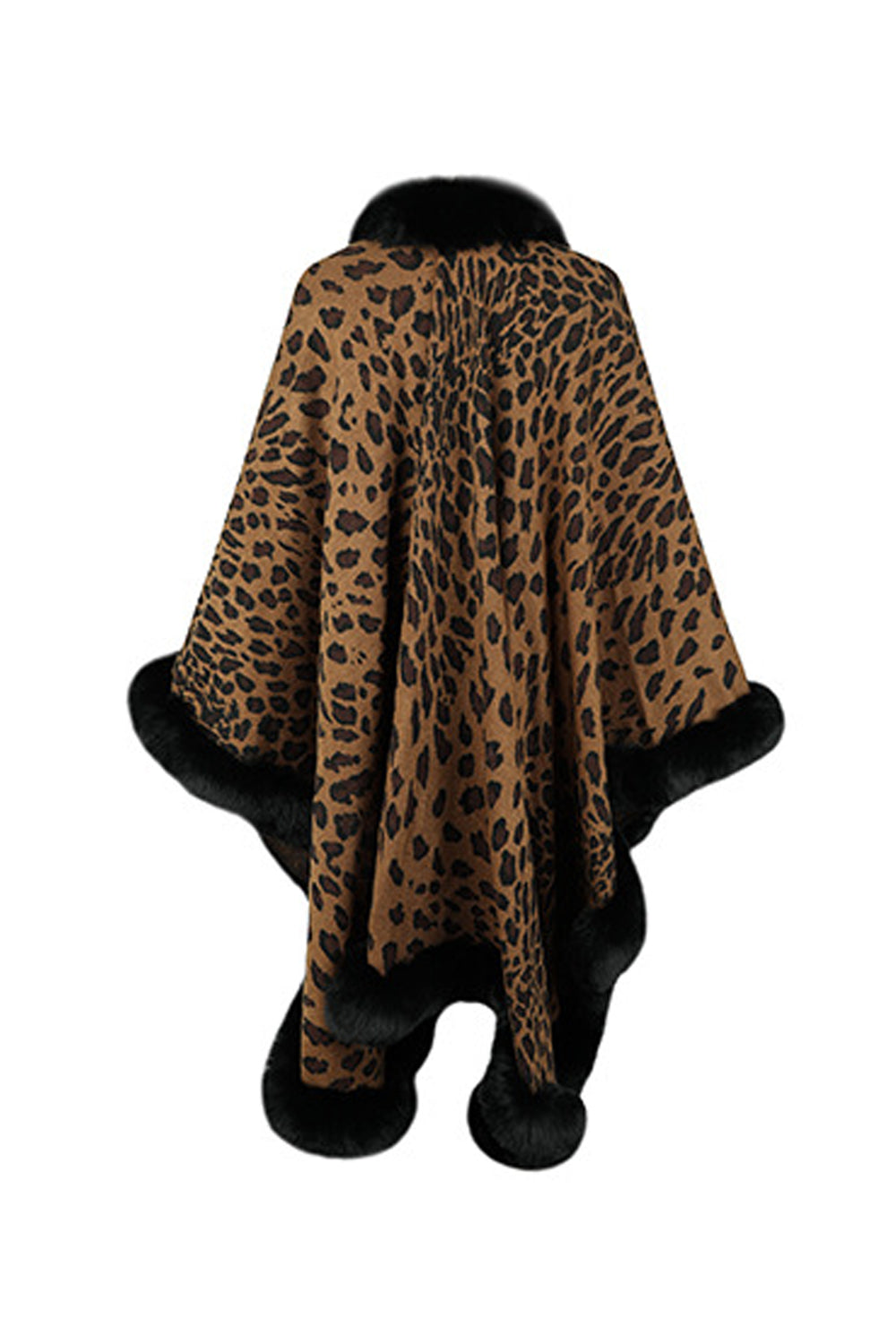 Leopard Open Front Poncho BLUE ZONE PLANET