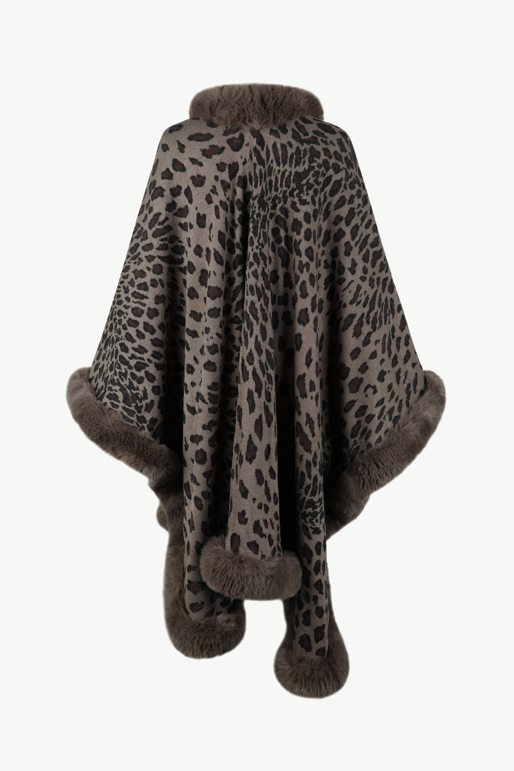 Leopard Open Front Poncho BLUE ZONE PLANET