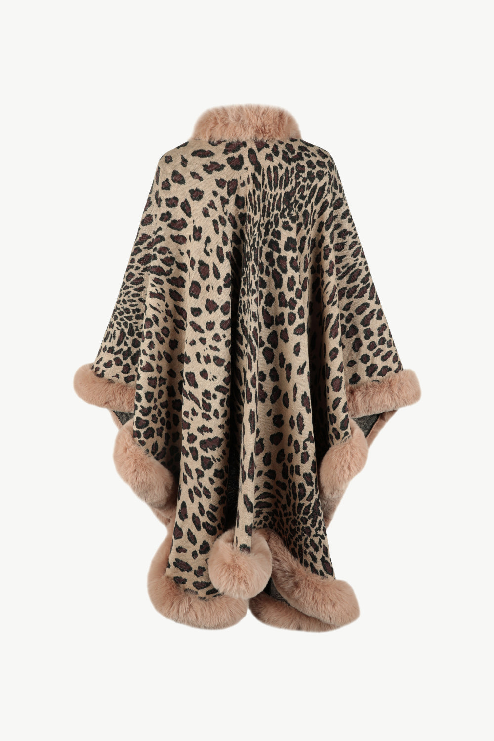 Leopard Open Front Poncho BLUE ZONE PLANET