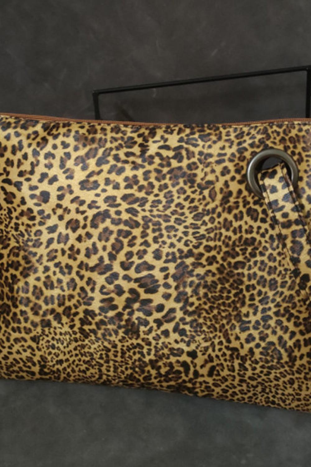 Leopard PU Leather Clutch BLUE ZONE PLANET