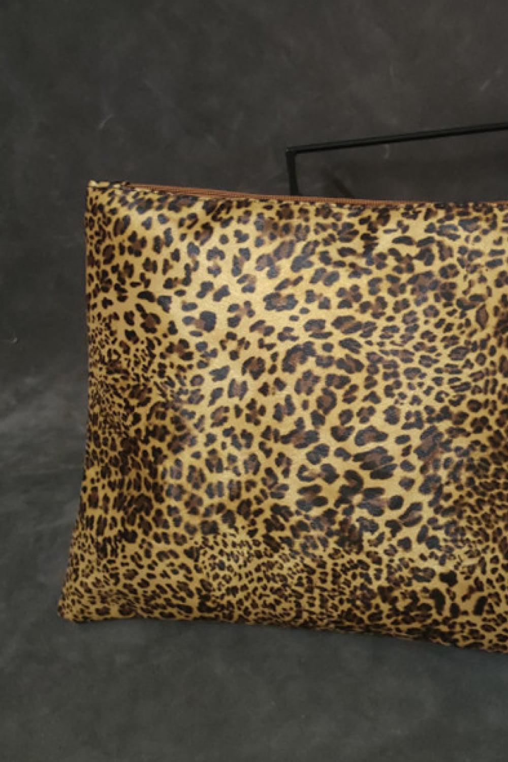 Leopard PU Leather Clutch BLUE ZONE PLANET