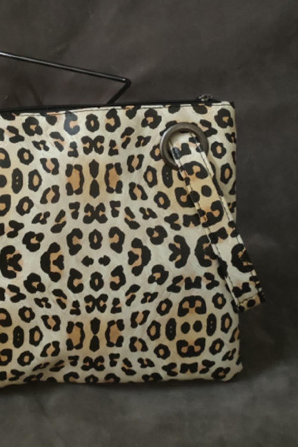 Leopard PU Leather Clutch BLUE ZONE PLANET