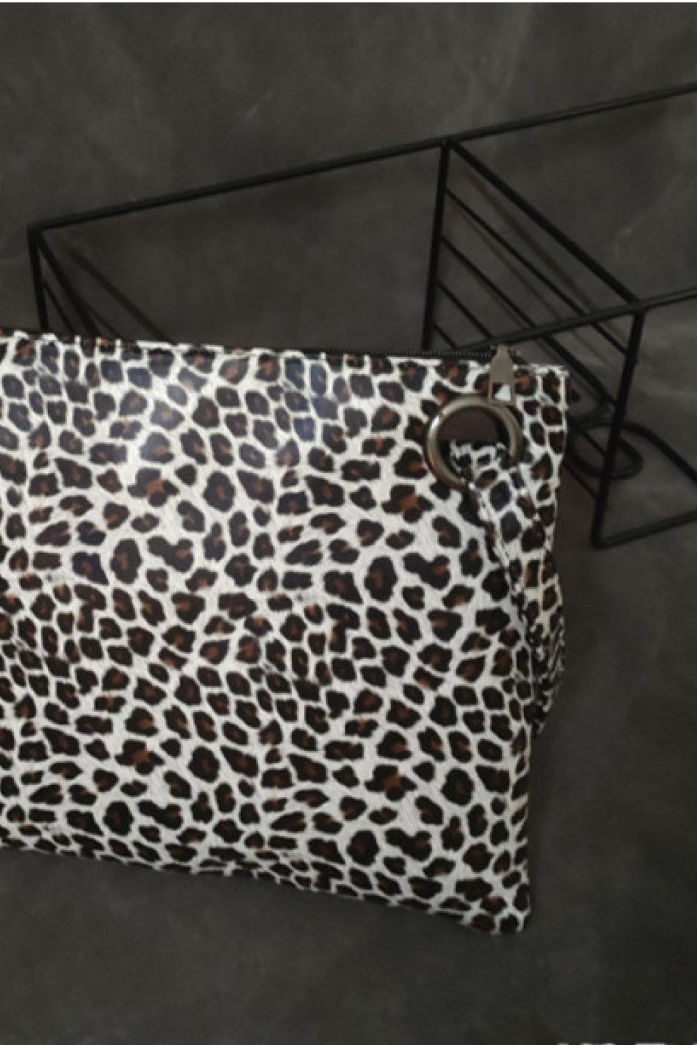 Leopard PU Leather Clutch BLUE ZONE PLANET