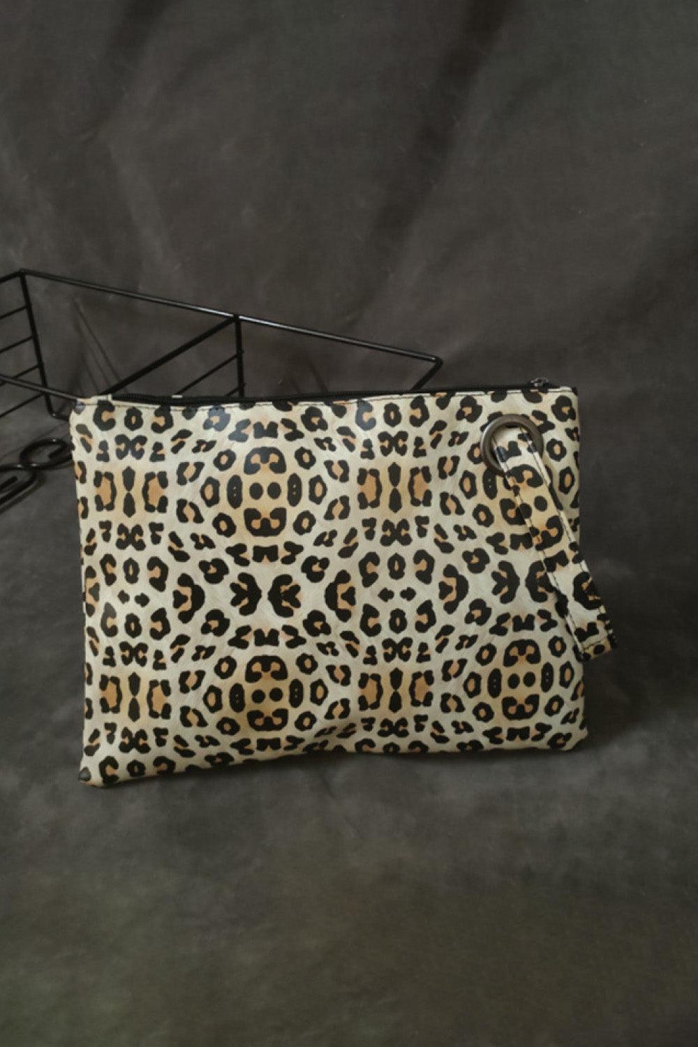 Leopard PU Leather Clutch BLUE ZONE PLANET