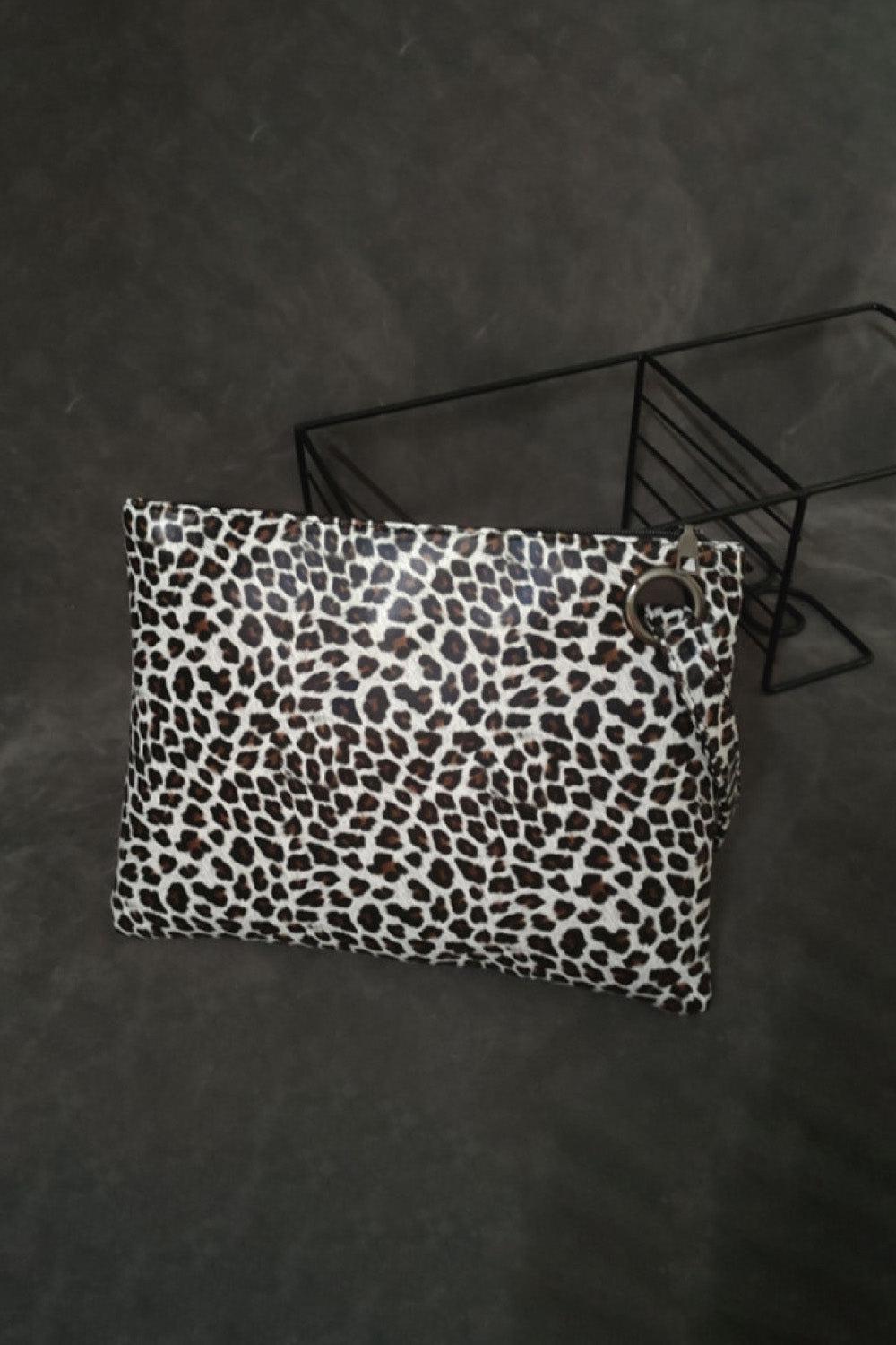 Leopard PU Leather Clutch BLUE ZONE PLANET