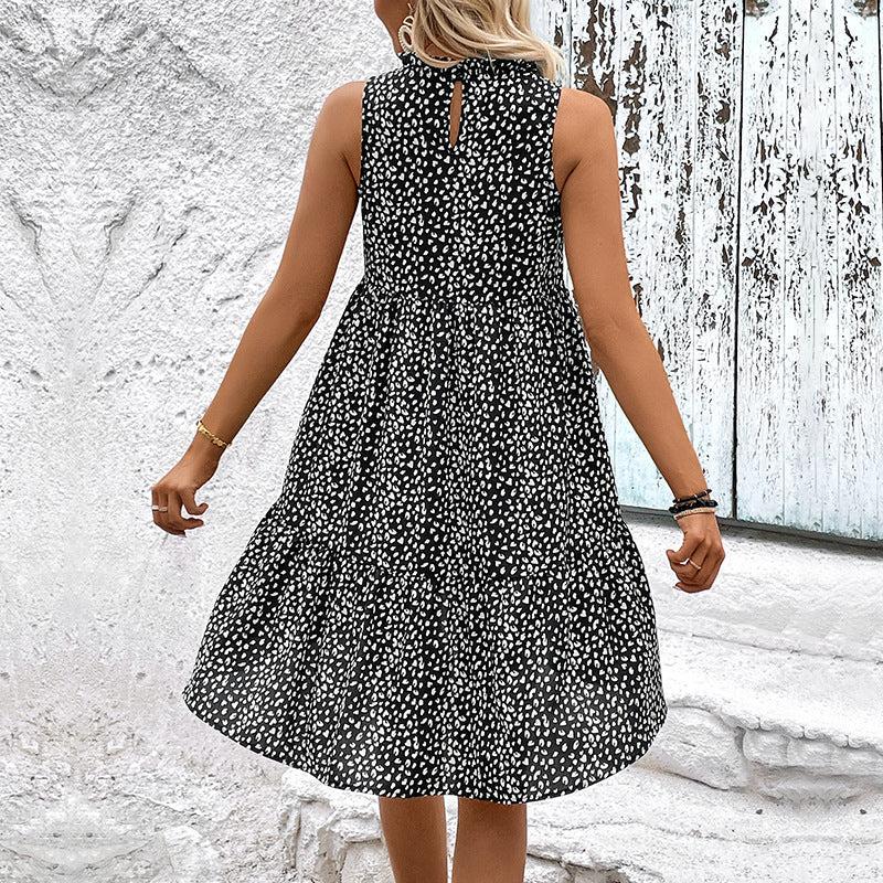 Leopard Print Sleeveless Mini Dress BLUE ZONE PLANET