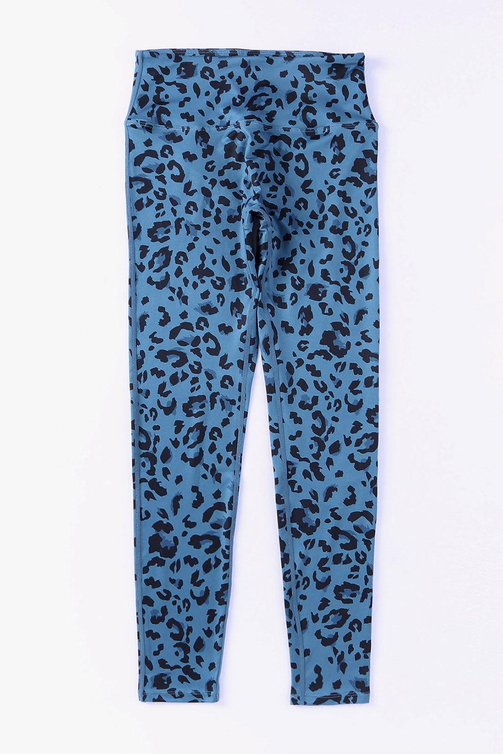 Leopard Print Wide Waistband Leggings BLUE ZONE PLANET