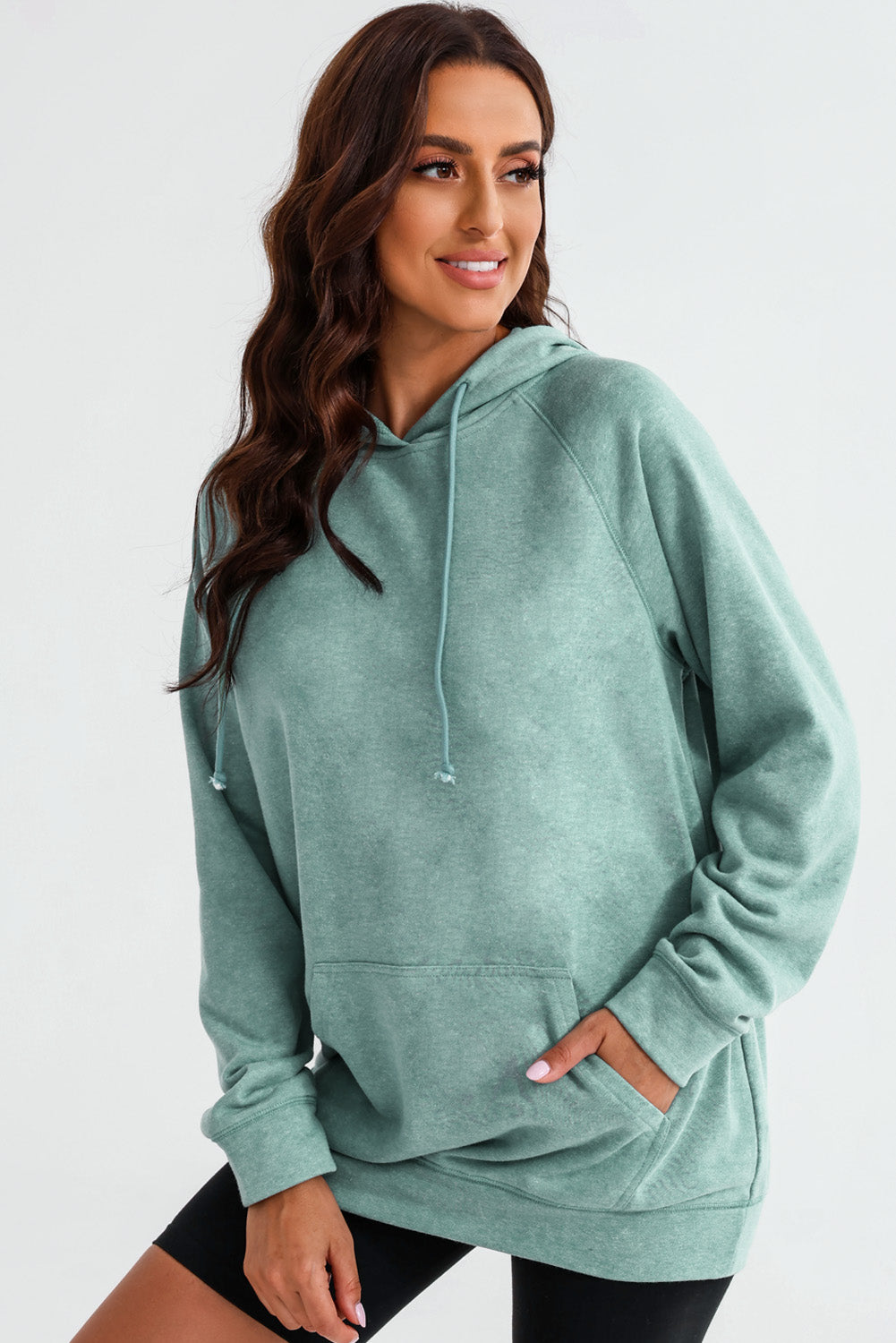 Long Sleeve Front Pocket Hoodie BLUE ZONE PLANET