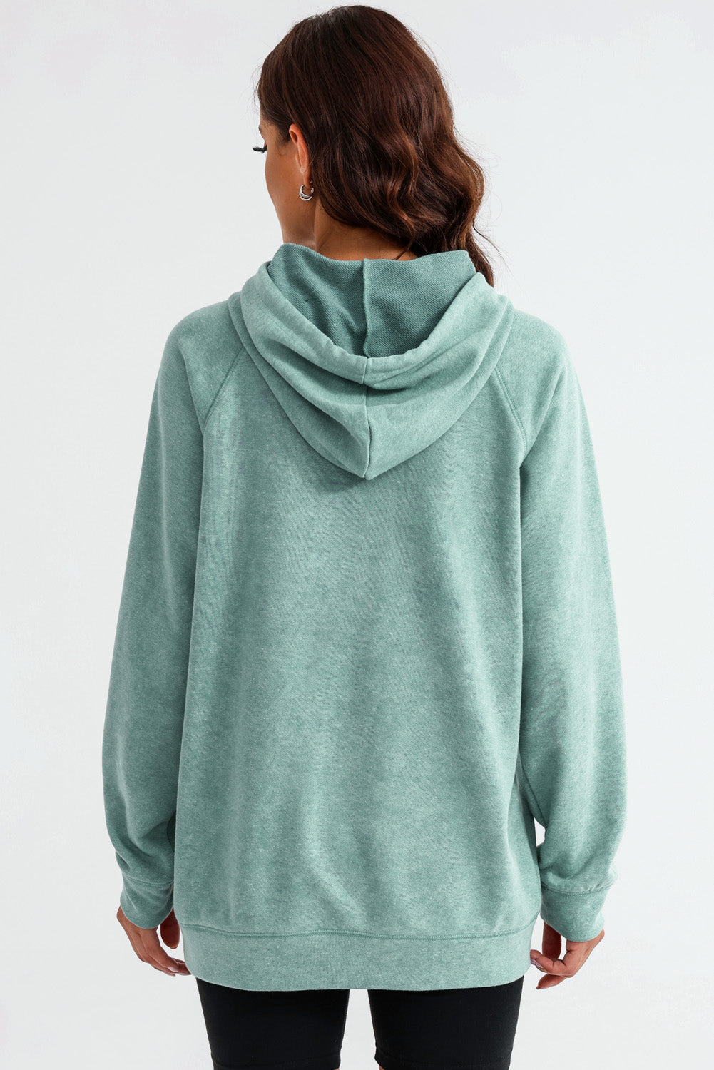 Long Sleeve Front Pocket Hoodie BLUE ZONE PLANET