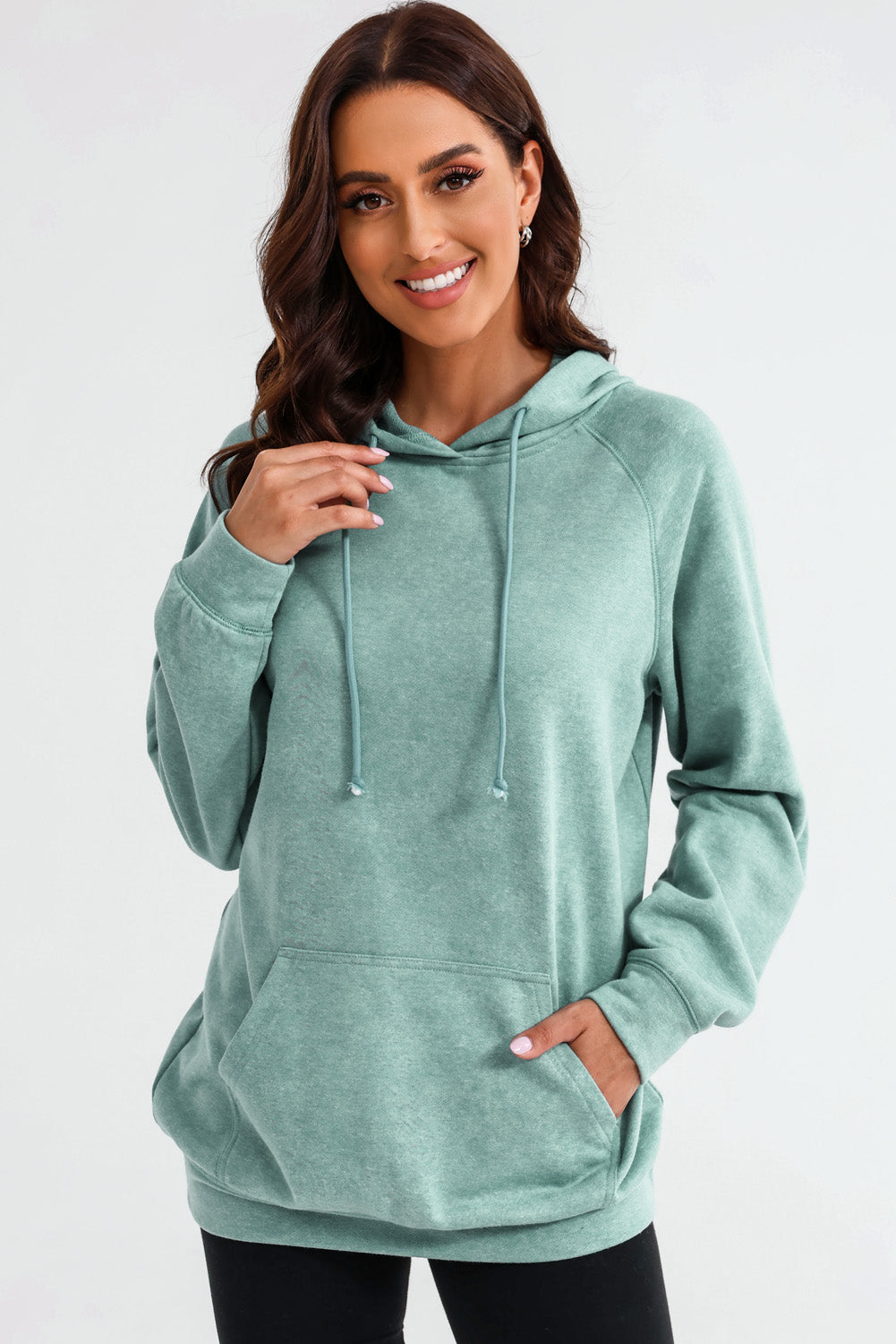 Long Sleeve Front Pocket Hoodie BLUE ZONE PLANET