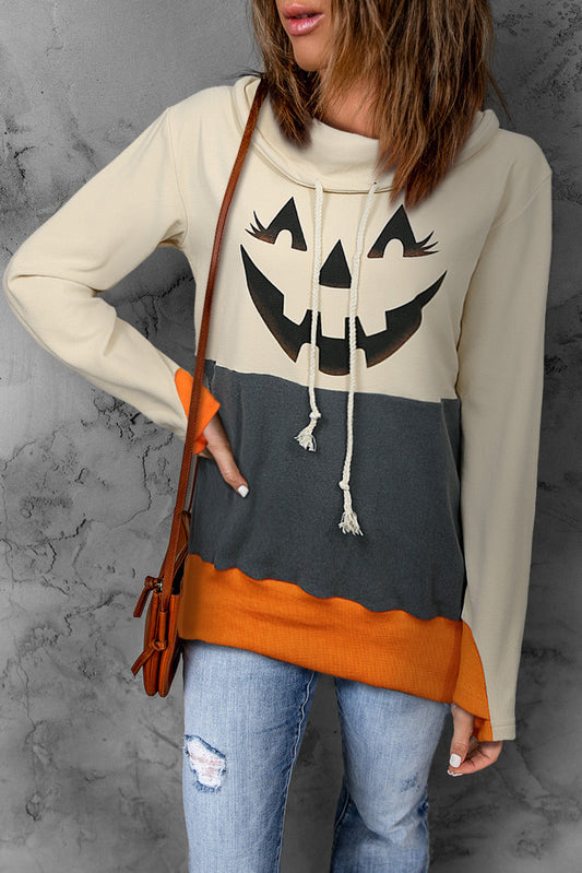 Long Sleeve Jack-O'-Lantern Graphic Sweatshirt BLUE ZONE PLANET