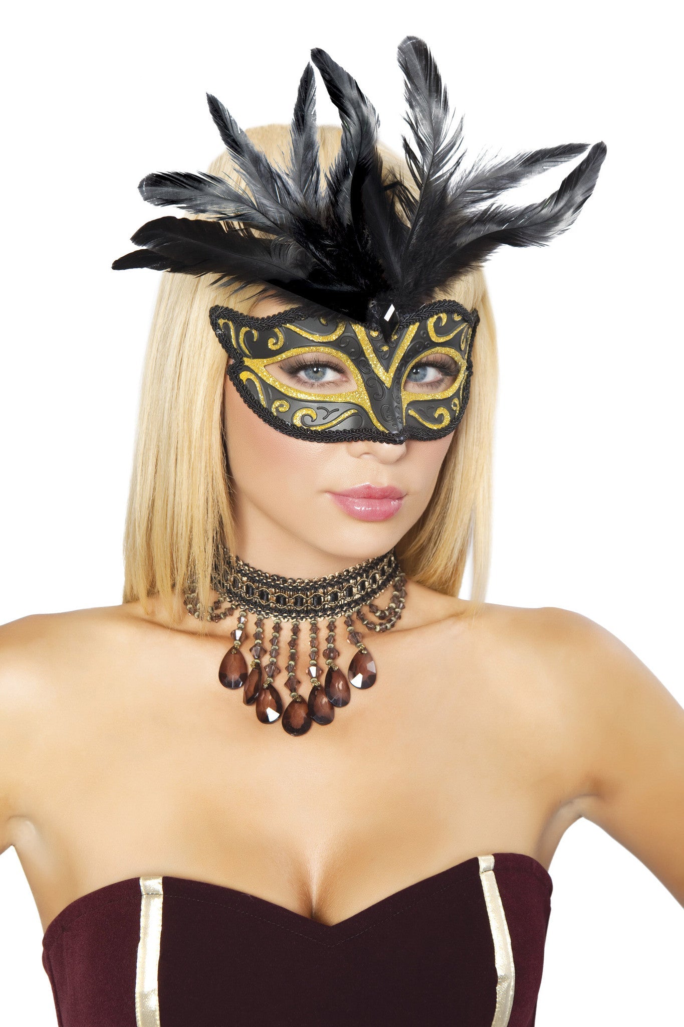 Masquerade Mask Costume-Accessories-[Adult]-[Female]-As Shown-O/S-2022 Online Blue Zone Planet