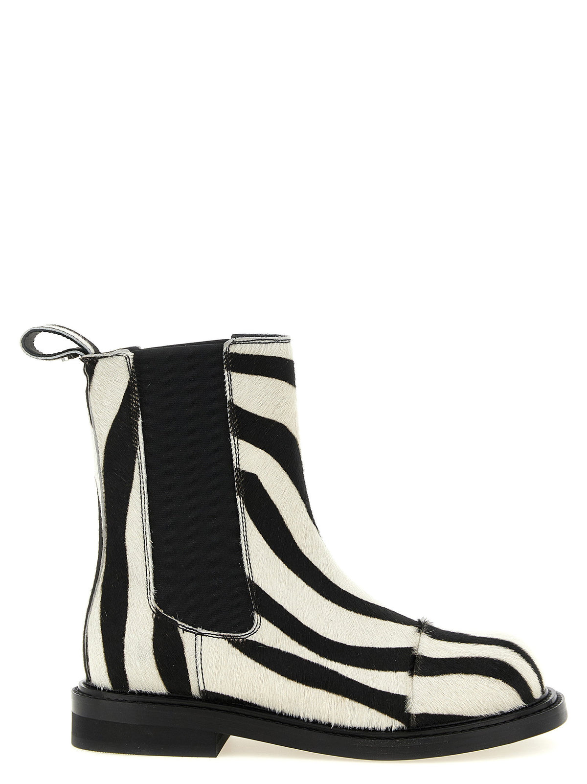 Moschino Zebra Pony Ankle Boots-Boots-[Adult]-[Female]-41-White/black-2022 Online Blue Zone Planet