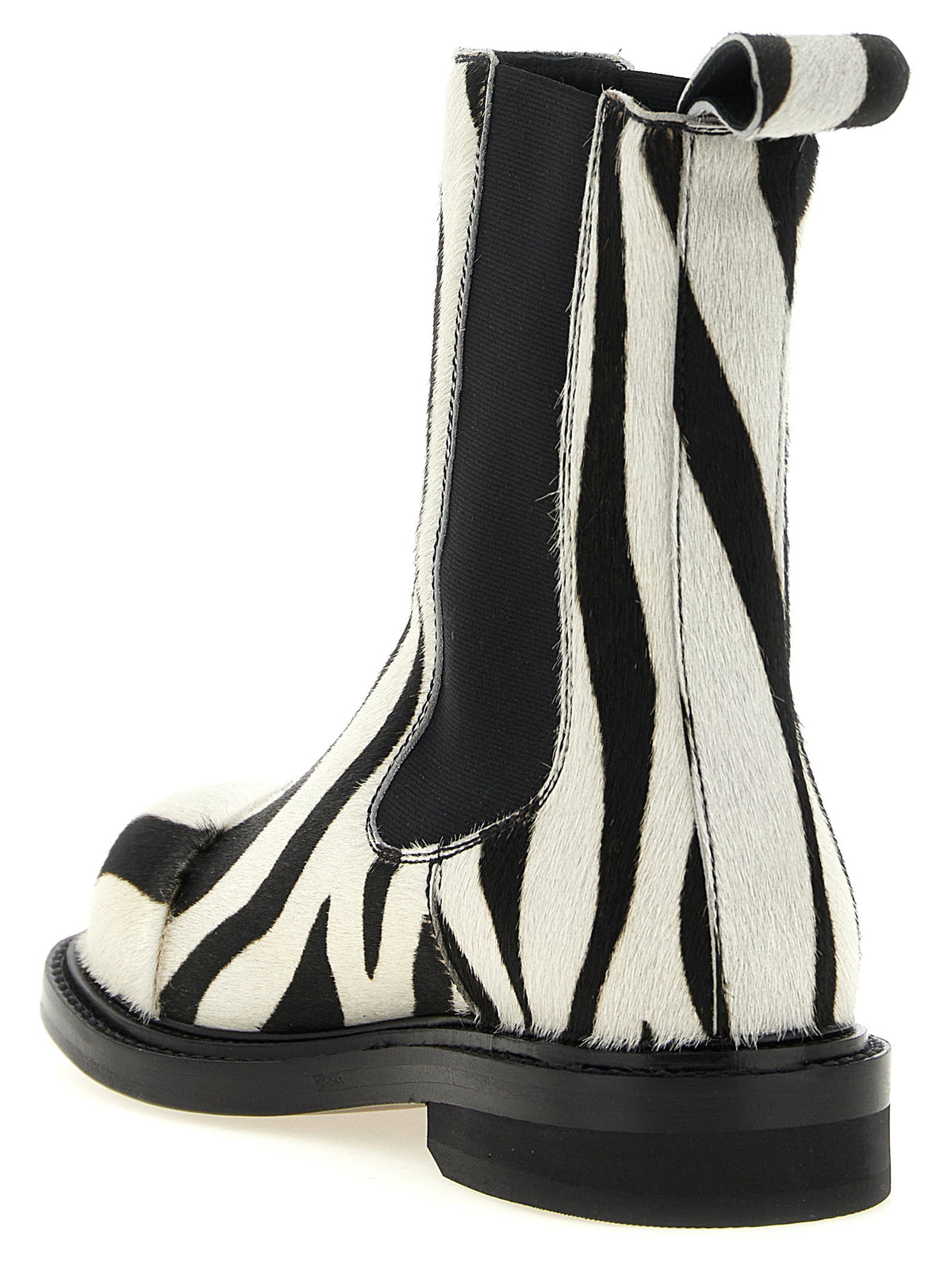 Moschino Zebra Pony Ankle Boots-Boots-[Adult]-[Female]-2022 Online Blue Zone Planet