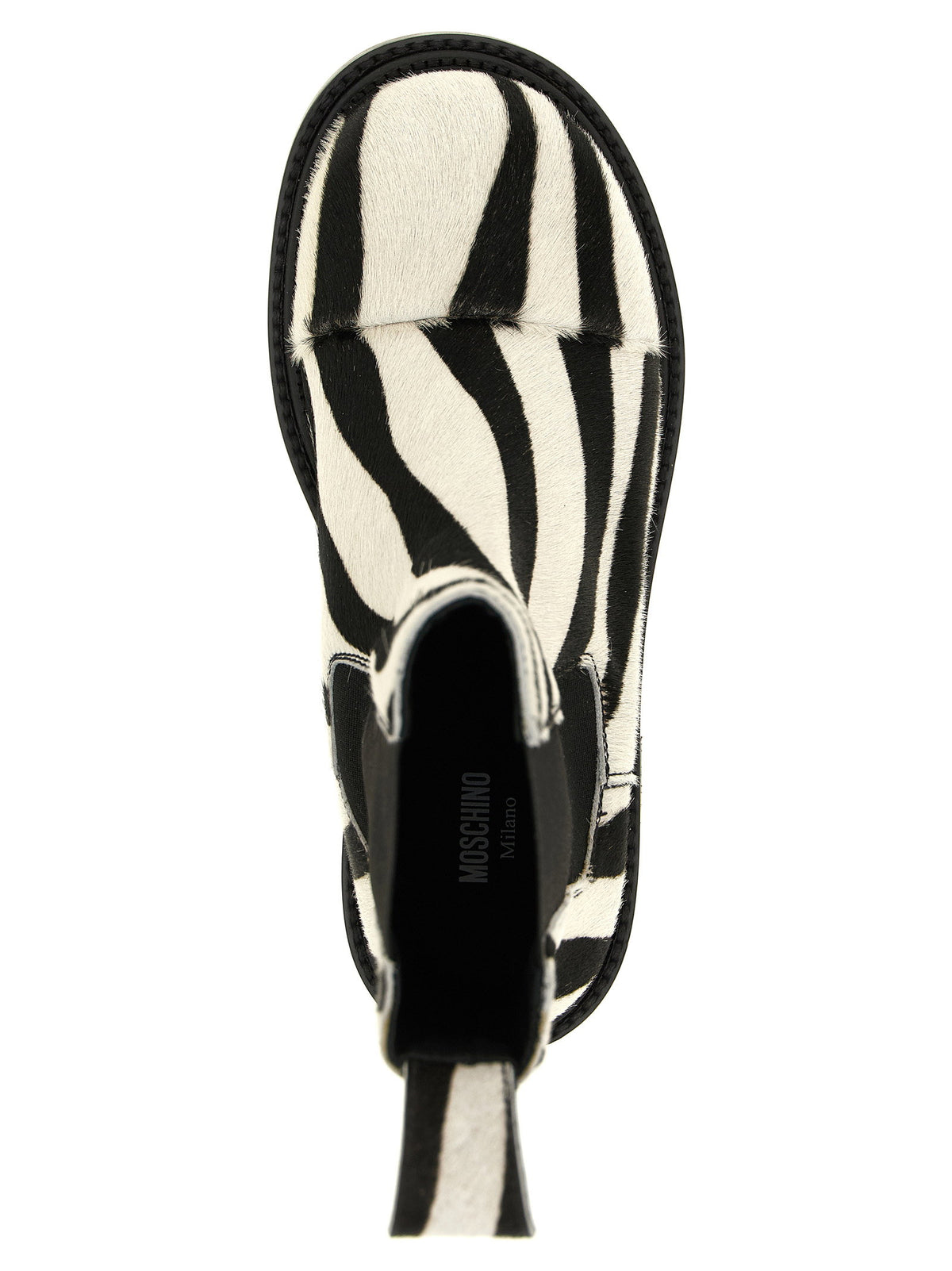 Moschino Zebra Pony Ankle Boots-Boots-[Adult]-[Female]-2022 Online Blue Zone Planet