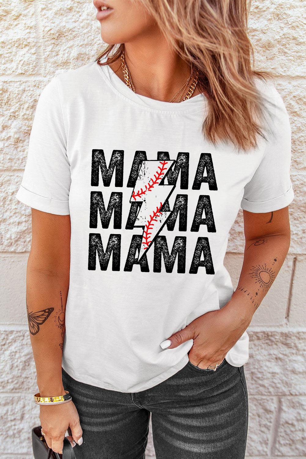 MAMA Graphic Short Sleeve Tee BLUE ZONE PLANET